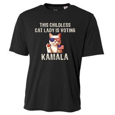 This Childless Cat Lady Is Voting Kamala 2024 Cooling Performance Crew T-Shirt