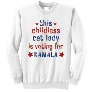 This Childless Cat Lady Is Voting For Kamala Harris Sweatshirt