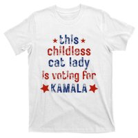 This Childless Cat Lady Is Voting For Kamala Harris T-Shirt