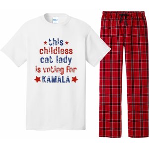 This Childless Cat Lady Is Voting For Kamala Harris Pajama Set