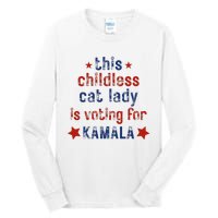 This Childless Cat Lady Is Voting For Kamala Harris Tall Long Sleeve T-Shirt