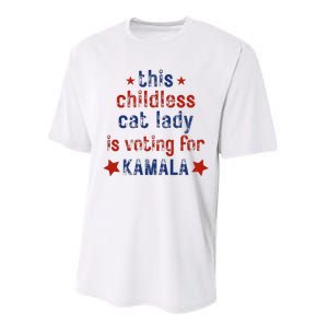 This Childless Cat Lady Is Voting For Kamala Harris Performance Sprint T-Shirt