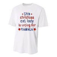 This Childless Cat Lady Is Voting For Kamala Harris Performance Sprint T-Shirt