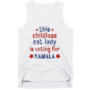 This Childless Cat Lady Is Voting For Kamala Harris Tank Top