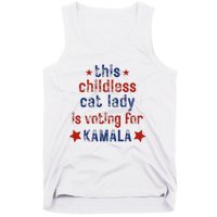 This Childless Cat Lady Is Voting For Kamala Harris Tank Top