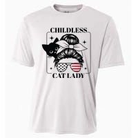 This Childless Cat Lady Ladies Is Voting Messy Bun 2024 Cooling Performance Crew T-Shirt