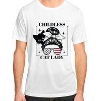 This Childless Cat Lady Ladies Is Voting Messy Bun 2024 Adult ChromaSoft Performance T-Shirt