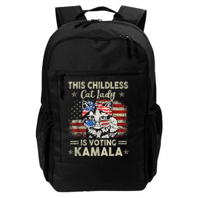 This Childless Cat Lady Is Voting Kamalaharris 2024 Voting Kamala Election 2024 Daily Commute Backpack