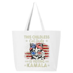 This Childless Cat Lady Is Voting Kamalaharris 2024 Voting Kamala Election 2024 25L Jumbo Tote