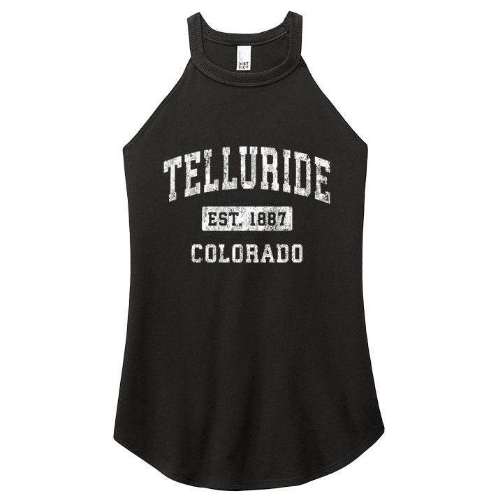 Telluride Colorado Co Vintage Established Sports Women's Perfect Tri Rocker Tank