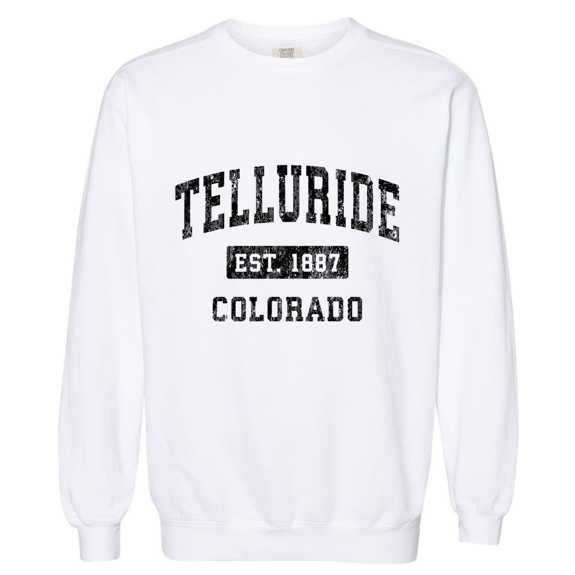 Telluride Colorado Co Vintage Established Sports Garment-Dyed Sweatshirt