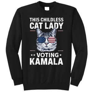 This Childless Cat Lady Is Voting Kamalaharris 2024 Voting Kamala Election 2024 Sweatshirt