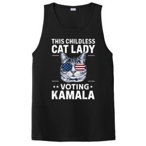 This Childless Cat Lady Is Voting Kamalaharris 2024 Voting Kamala Election 2024 PosiCharge Competitor Tank