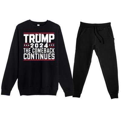 Trumps Comeback Continues Premium Crewneck Sweatsuit Set