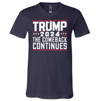 Trumps Comeback Continues V-Neck T-Shirt