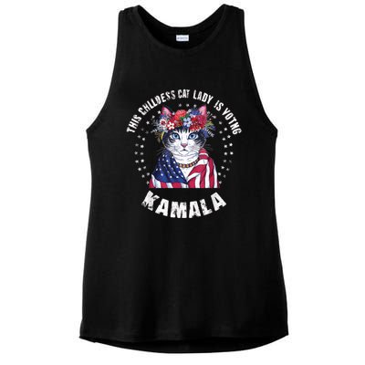 This Childless Cat Lady Ladies Is Voting Kamala 2024 Voting Kamala Election 2024 Ladies PosiCharge Tri-Blend Wicking Tank