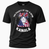 This Childless Cat Lady Ladies Is Voting Kamala 2024 Voting Kamala Election 2024 Cooling Performance Crew T-Shirt