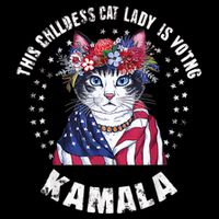 This Childless Cat Lady Ladies Is Voting Kamala 2024 Voting Kamala Election 2024 Cooling Performance Crew T-Shirt