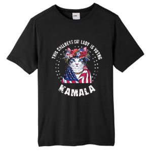 This Childless Cat Lady Ladies Is Voting Kamala 2024 Voting Kamala Election 2024 Tall Fusion ChromaSoft Performance T-Shirt