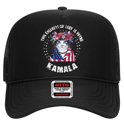 This Childless Cat Lady Ladies Is Voting Kamala 2024 Voting Kamala Election 2024 Trucker Hat