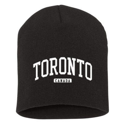 Toronto Canada College University Style Short Acrylic Beanie