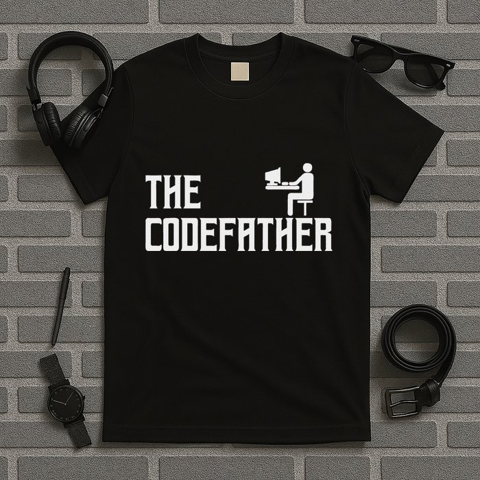 The Codefather Coding Coder Developer Computer Nerd T-Shirt