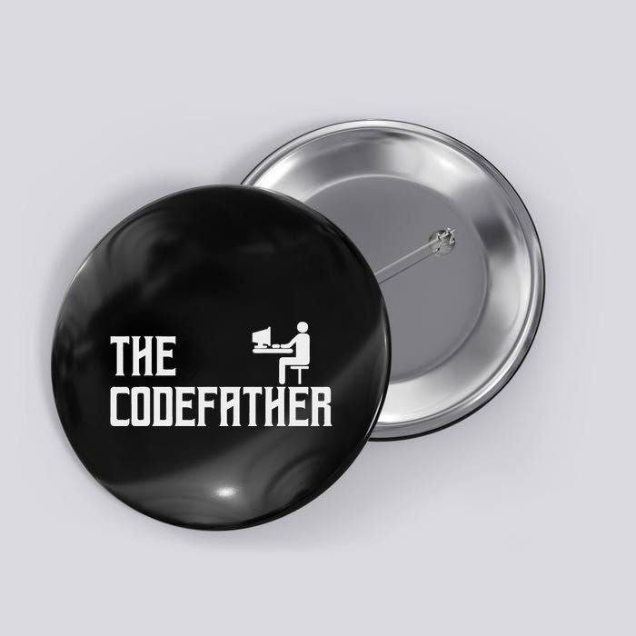 The Codefather Coding Coder Developer Computer Nerd Button