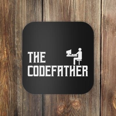 The Codefather Coding Coder Developer Computer Nerd Coaster