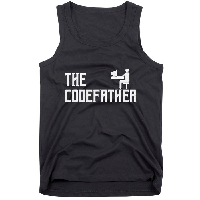 The Codefather Coding Coder Developer Computer Nerd Tank Top