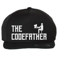 The Codefather Coding Coder Developer Computer Nerd Wool Snapback Cap