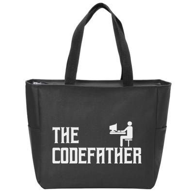 The Codefather Coding Coder Developer Computer Nerd Zip Tote Bag