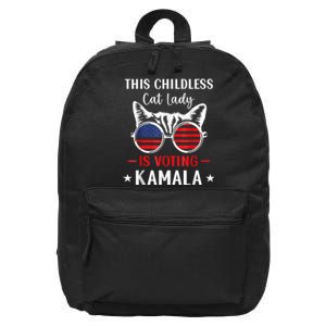 This Childless Cat Lady Ladies Is Voting Kamala Voting Kamala Election 2024 16 in Basic Backpack