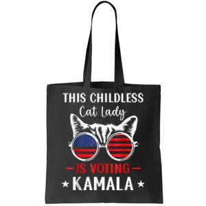 This Childless Cat Lady Ladies Is Voting Kamala Voting Kamala Election 2024 Tote Bag