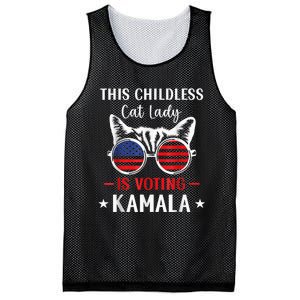 This Childless Cat Lady Ladies Is Voting Kamala Voting Kamala Election 2024 Mesh Reversible Basketball Jersey Tank