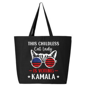 This Childless Cat Lady Ladies Is Voting Kamala Voting Kamala Election 2024 25L Jumbo Tote