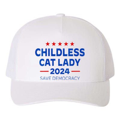 The Childless Cat Lady 2024 For President Us Flag Vintage Yupoong Adult 5-Panel Trucker Hat