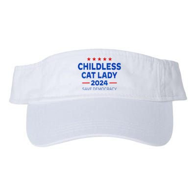 The Childless Cat Lady 2024 For President Us Flag Vintage Valucap Bio-Washed Visor