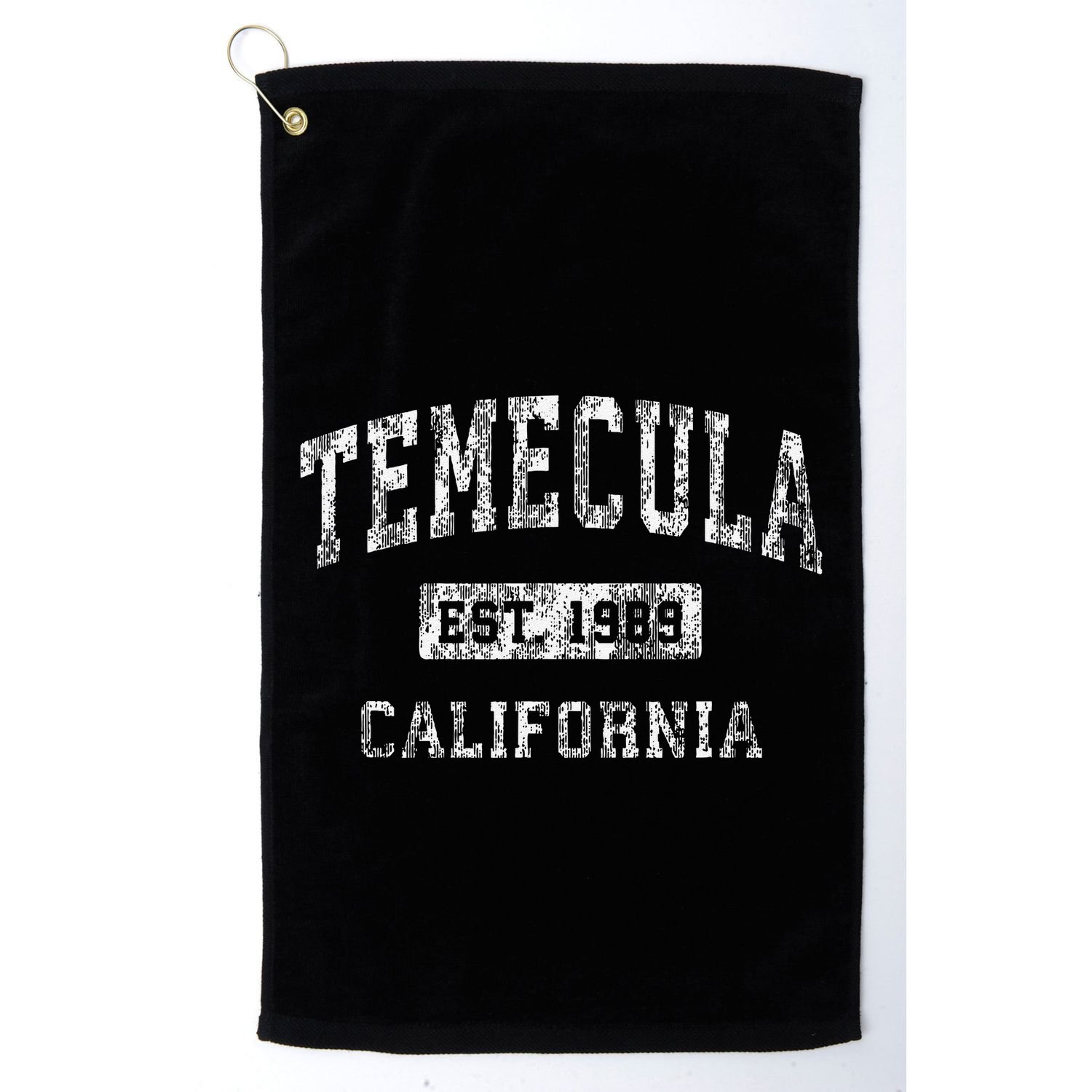 Temecula California Ca Vintage Established Golf Towel