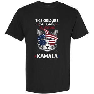 This Childless Cat Lady Ladies Is Voting Kamala Election 24 Garment-Dyed Heavyweight T-Shirt