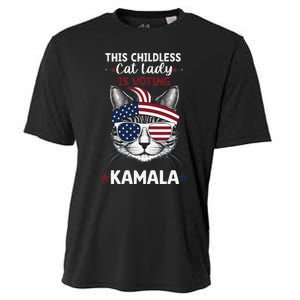 This Childless Cat Lady Ladies Is Voting Kamala Election 24 Cooling Performance Crew T-Shirt