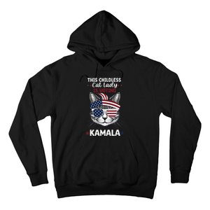 This Childless Cat Lady Ladies Is Voting Kamala Election 24 Hoodie