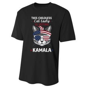 This Childless Cat Lady Ladies Is Voting Kamala Election 24 Performance Sprint T-Shirt