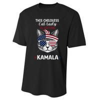 This Childless Cat Lady Ladies Is Voting Kamala Election 24 Performance Sprint T-Shirt