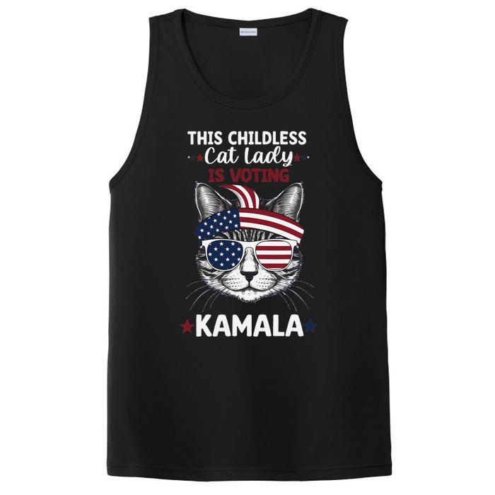 This Childless Cat Lady Ladies Is Voting Kamala Election 24 PosiCharge Competitor Tank