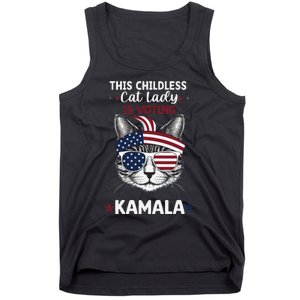 This Childless Cat Lady Ladies Is Voting Kamala Election 24 Tank Top