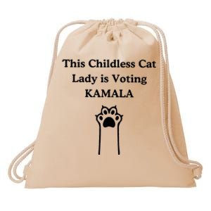 This Childless Cat Lady Is Voting Kamala Drawstring Bag