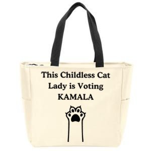 This Childless Cat Lady Is Voting Kamala Zip Tote Bag