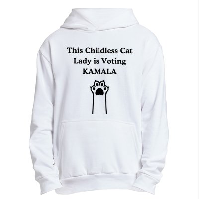 This Childless Cat Lady Is Voting Kamala Urban Pullover Hoodie