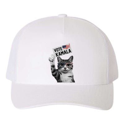 This Childless Cat Lady Is Voting Kamala 2024 Yupoong Adult 5-Panel Trucker Hat