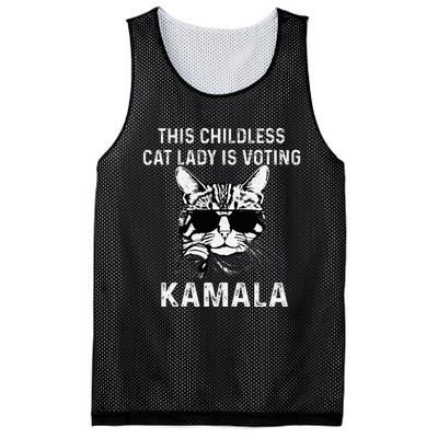 This Childless Cat Lady Is Voting Kamala 2024 Mesh Reversible Basketball Jersey Tank